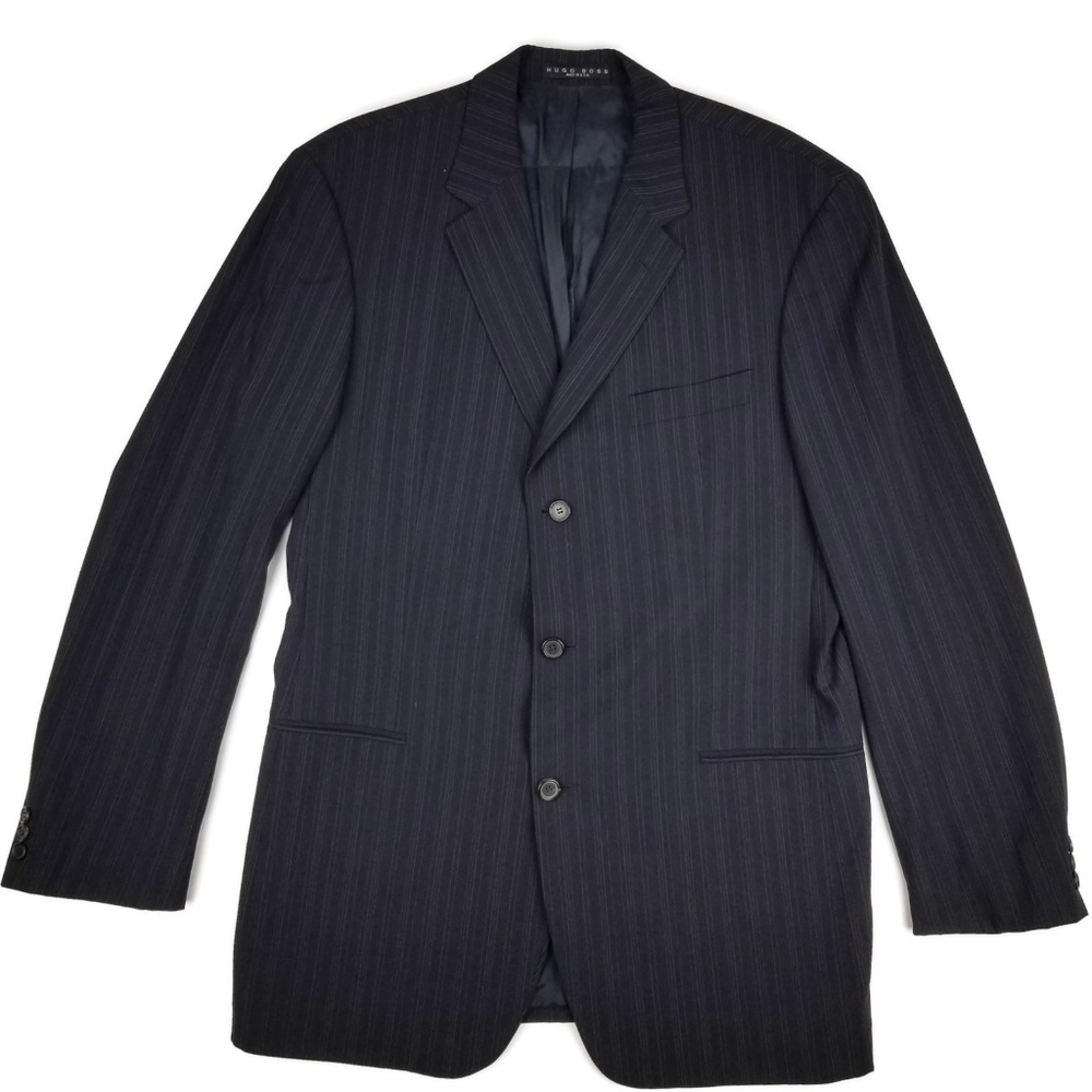 Hugo Boss Einstein Suit Jacket Black Blazer Sz 44L